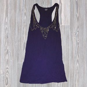 Purple blouse tank top